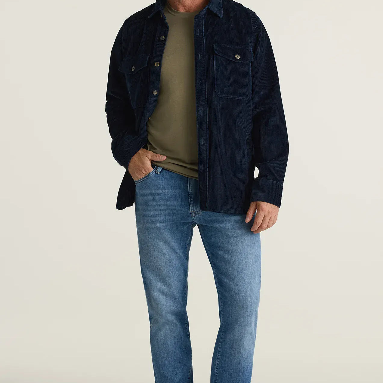 34 Heritage Denim Courage Straight Leg Jeans in Light Brushed Aerodenim