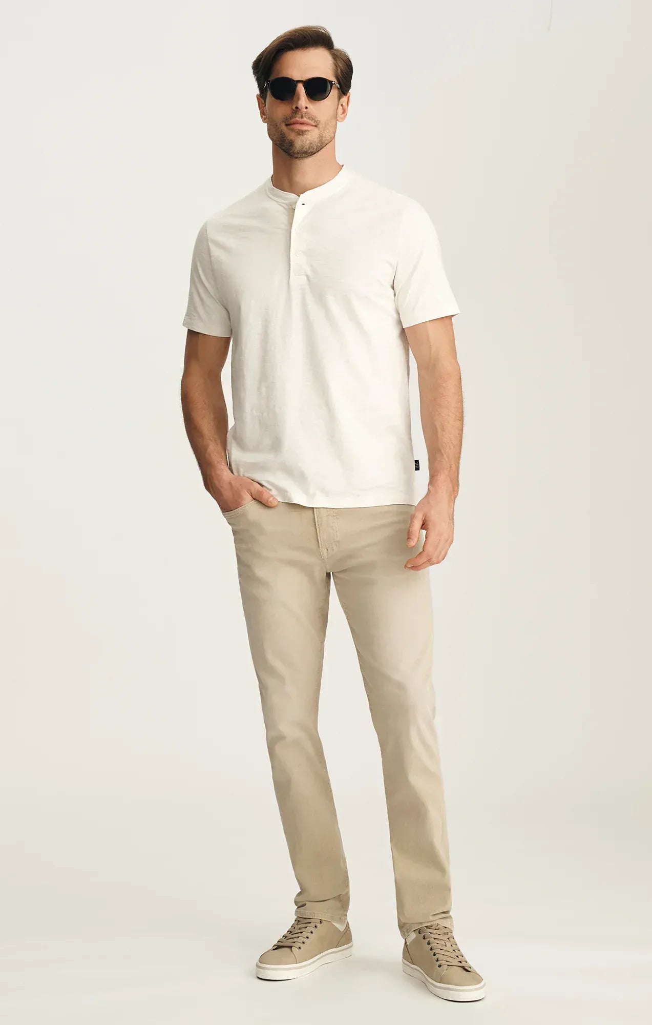 34 Heritage Denim Courage Straight Leg Jeans In Sand Colored Urban