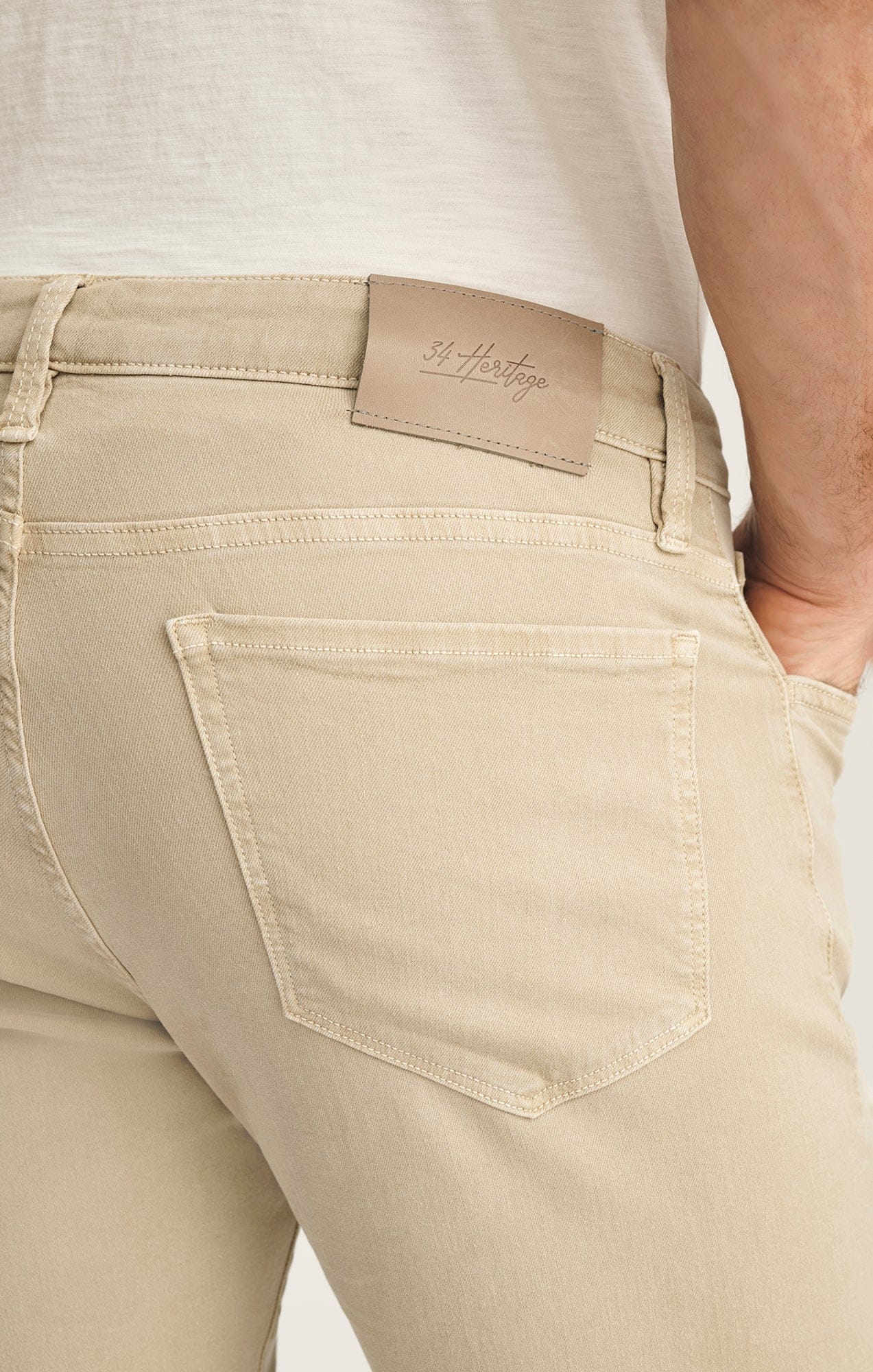 34 Heritage Denim Courage Straight Leg Jeans In Sand Colored Urban
