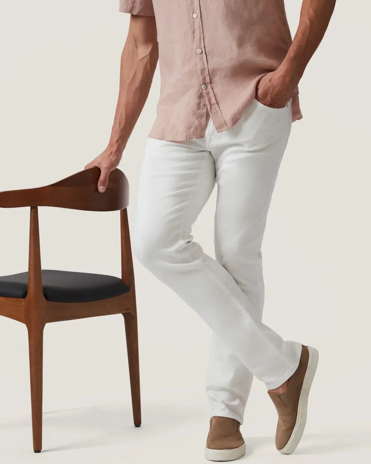 34 Heritage Denim Courage Straight Leg Jeans in White Urban
