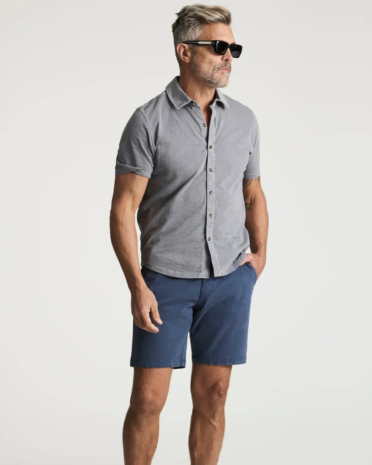 34 Heritage Shorts Arizona Slim Shorts In Dark Denim Twill