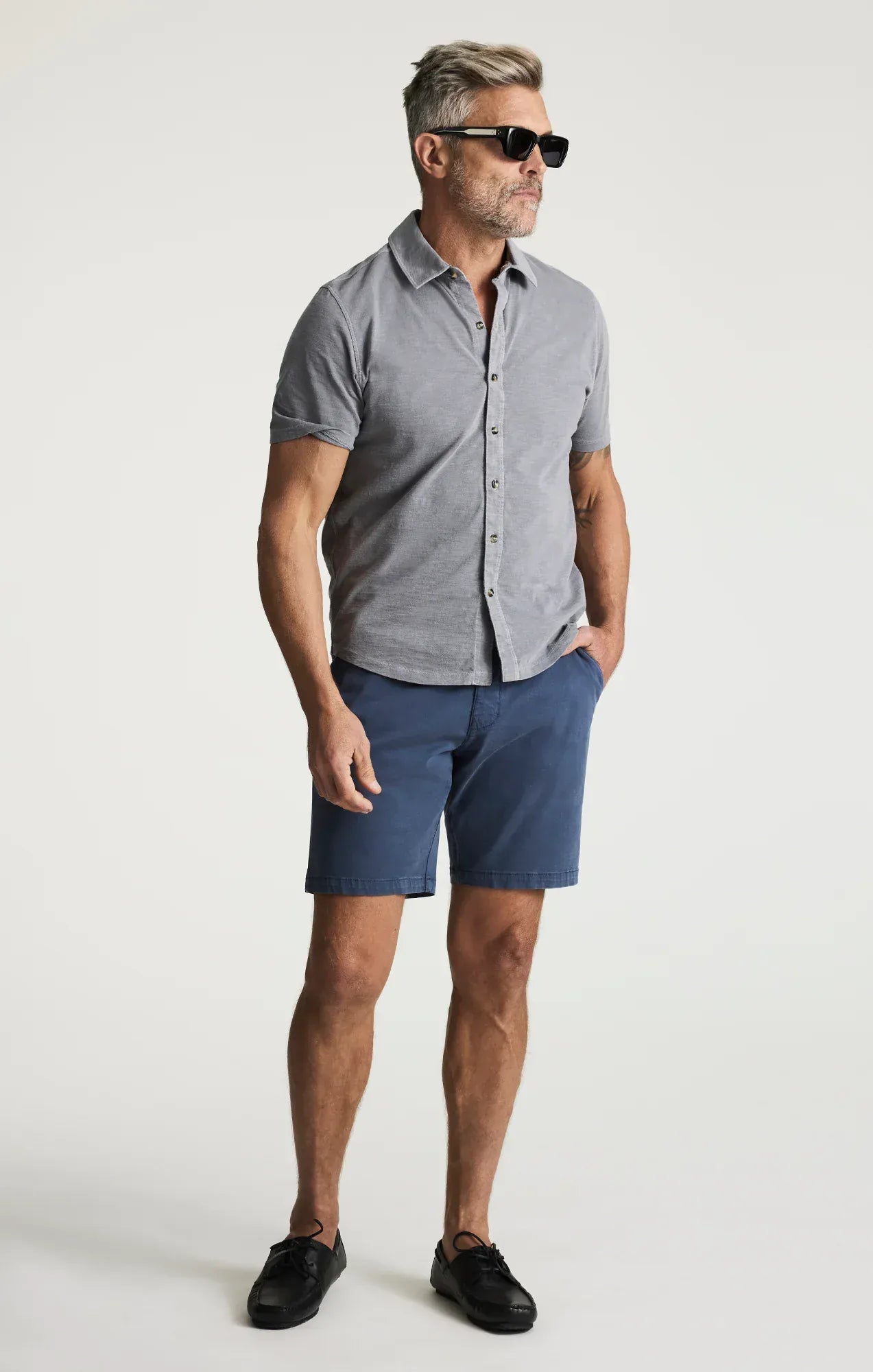 34 Heritage Shorts Arizona Slim Shorts In Dark Denim Twill