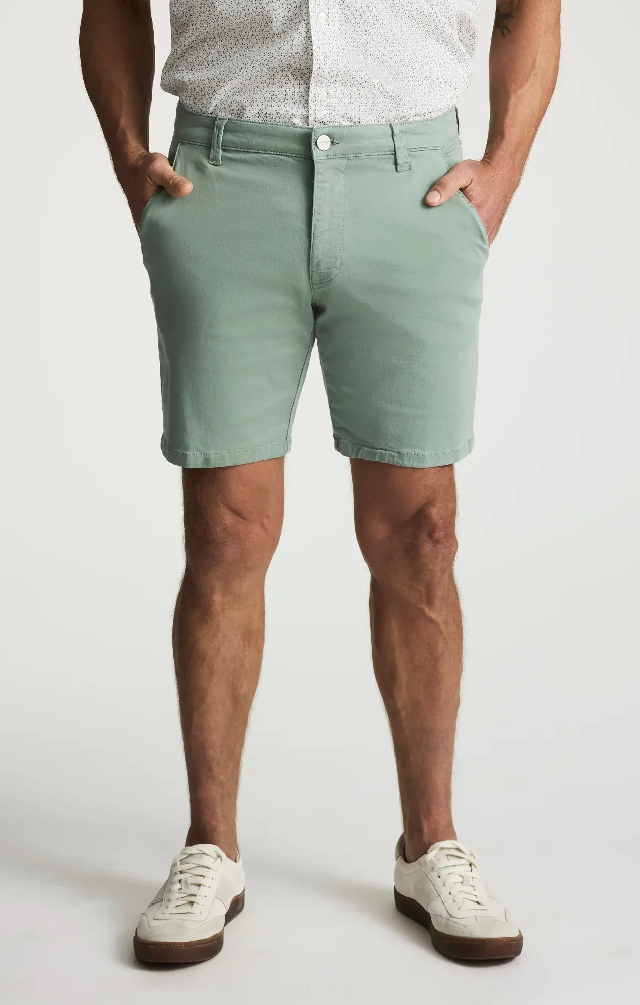 34 Heritage Shorts Arizona Slim Shorts In Iceberg Green Twill