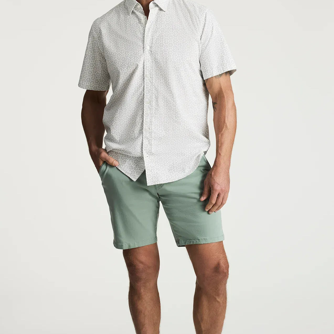 34 Heritage Shorts Arizona Slim Shorts In Iceberg Green Twill