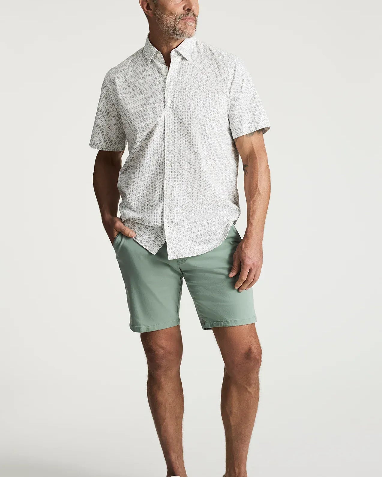 34 Heritage Shorts Arizona Slim Shorts In Iceberg Green Twill