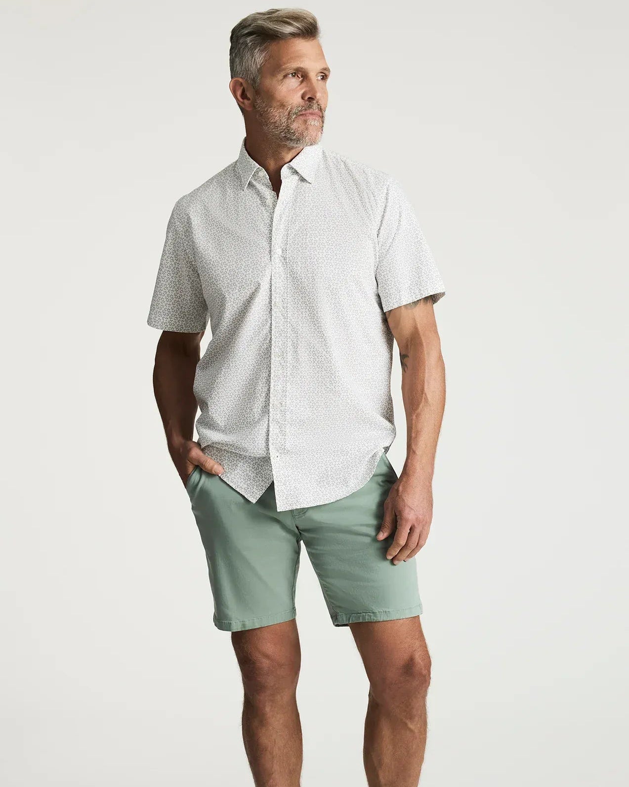 34 Heritage Shorts Arizona Slim Shorts In Iceberg Green Twill