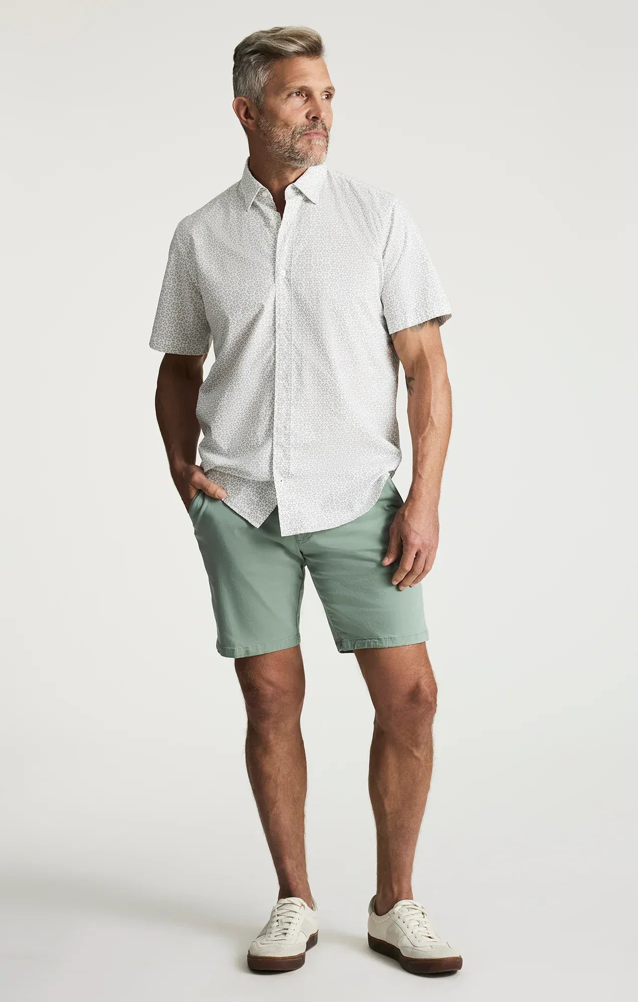 34 Heritage Shorts Arizona Slim Shorts In Iceberg Green Twill