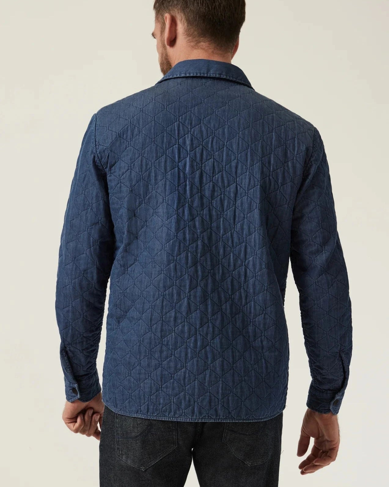 34 Heritage Sport Shirts Denim Quilted Overshirt