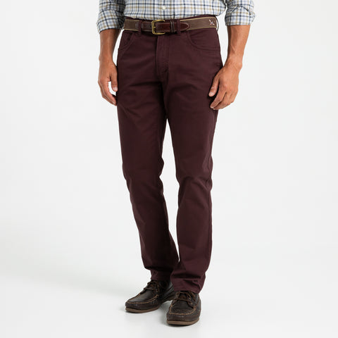 Shoreline Five-Pocket- Dark Cognac