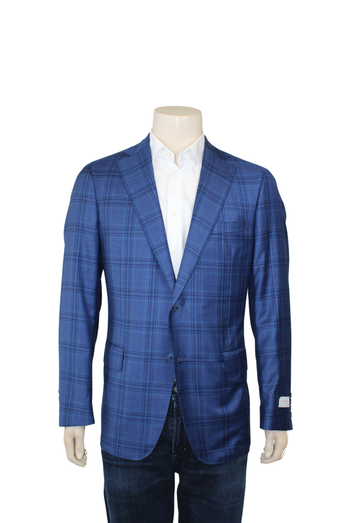 Blue & Teal Plaid Sport Coat