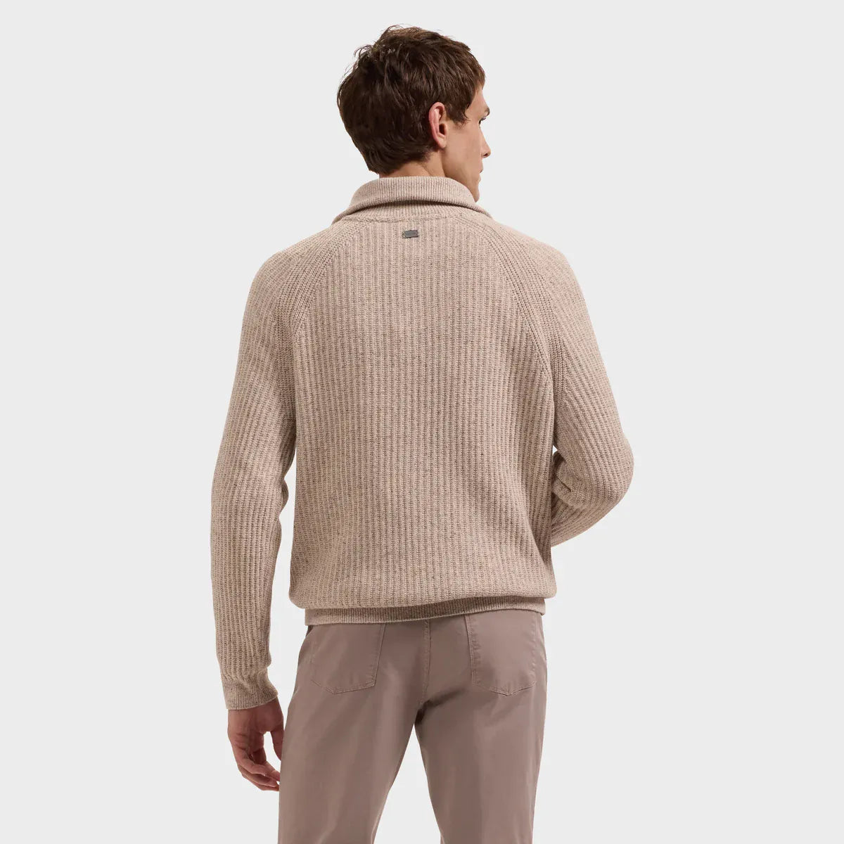 Rib-Knit Quarter-Zip Sweater