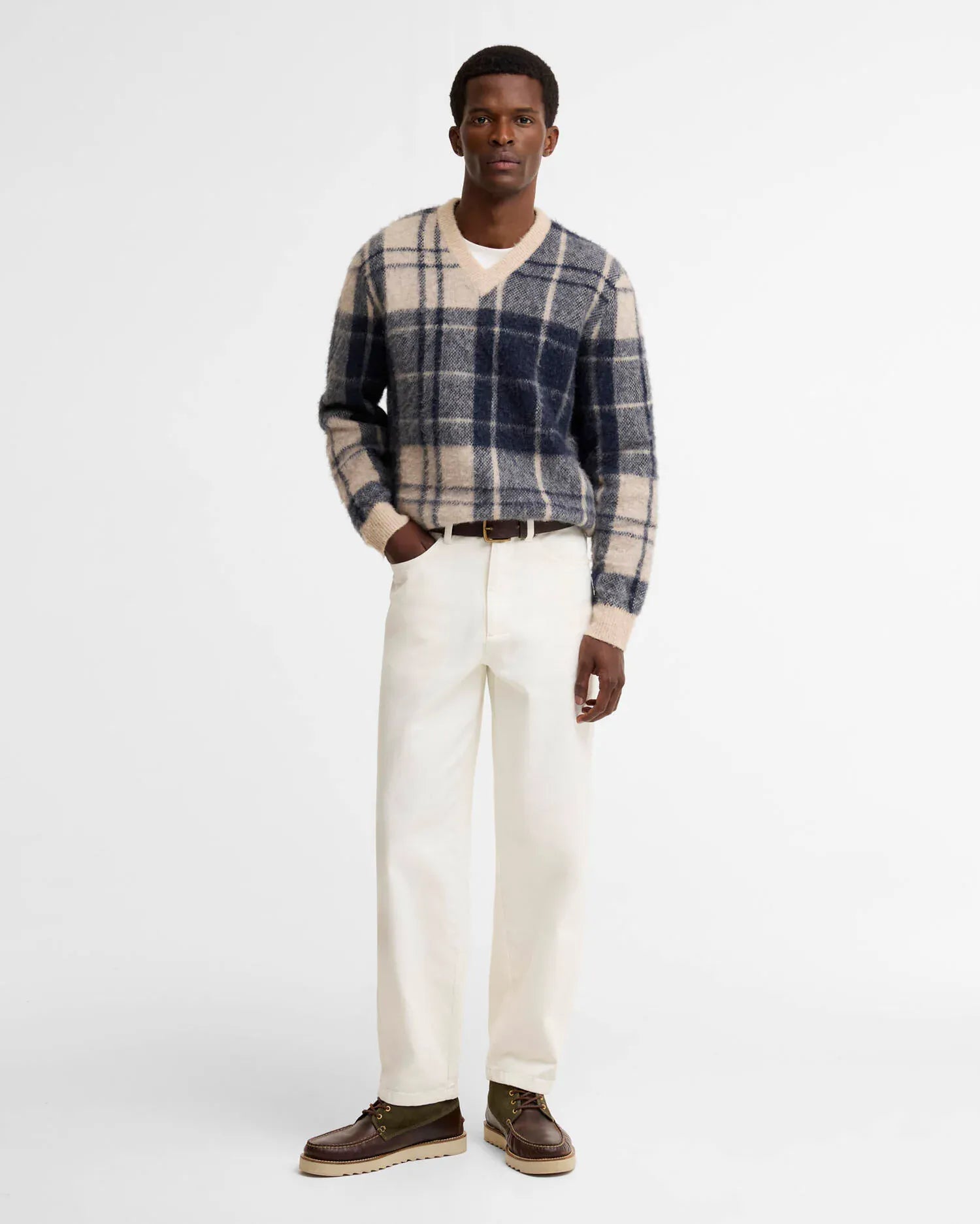 Hunham Tartan V-Neck Jumper