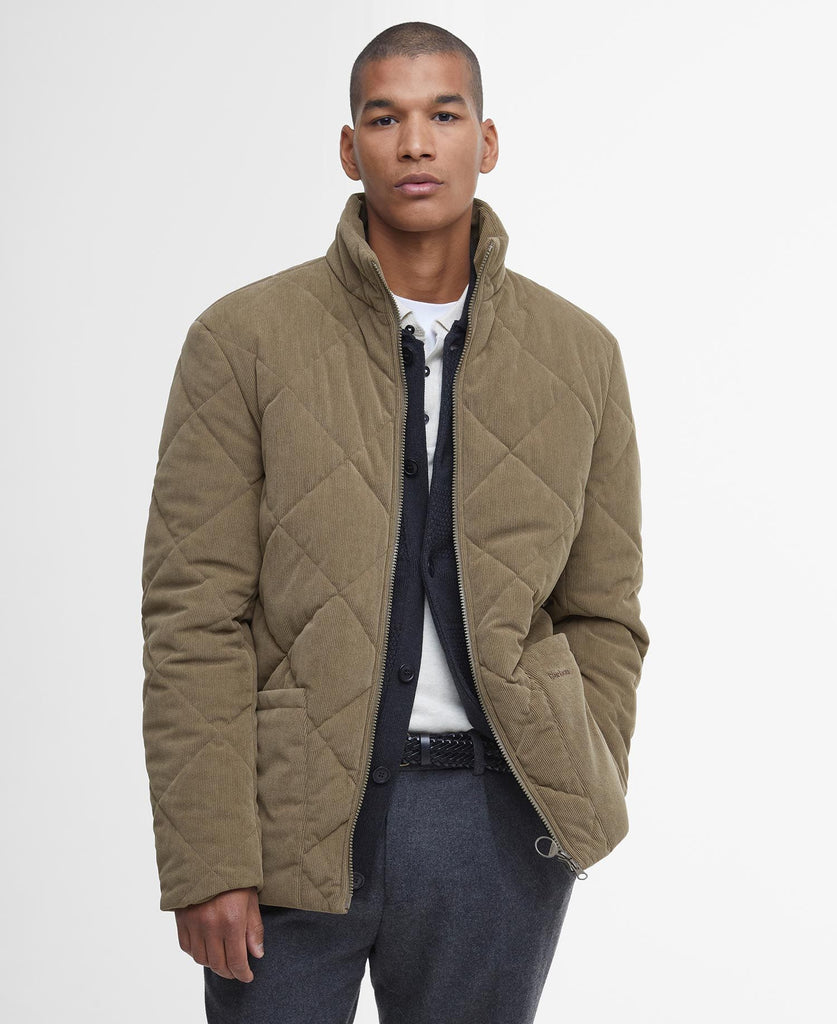 Barbour Cord Liddesdale Quilted Jacket Fossil