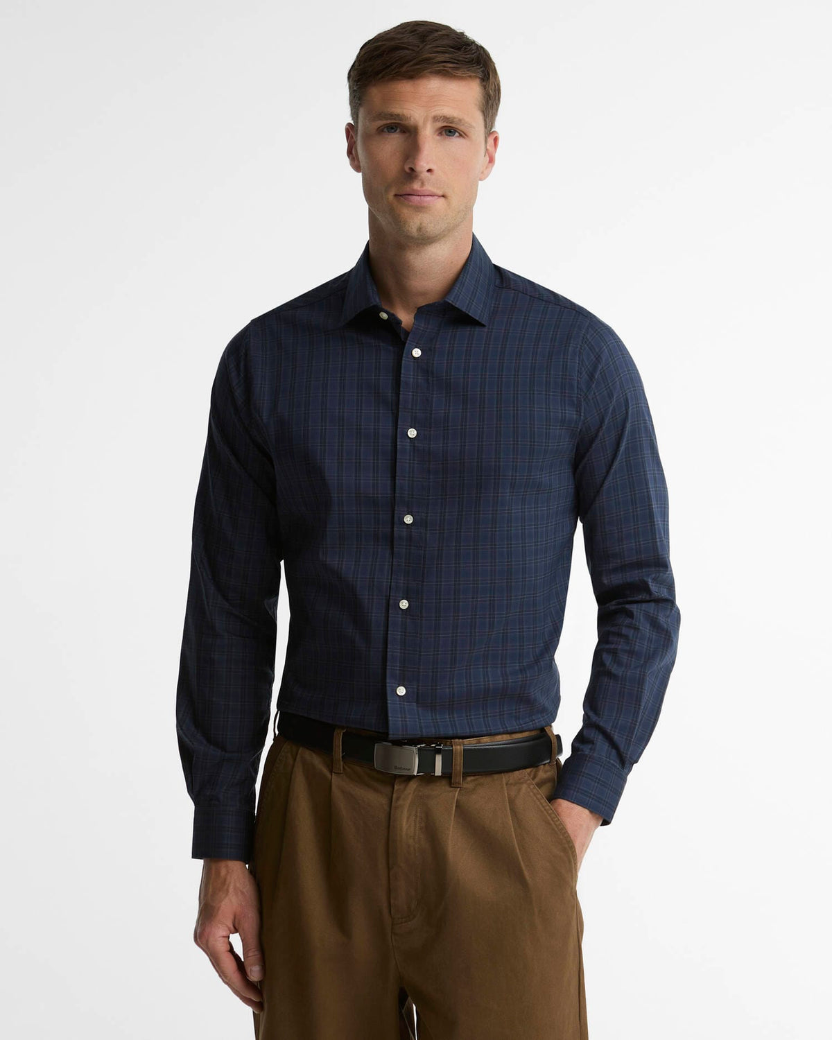 Harleton Tartan Tailored Long-Sleeved Shirt