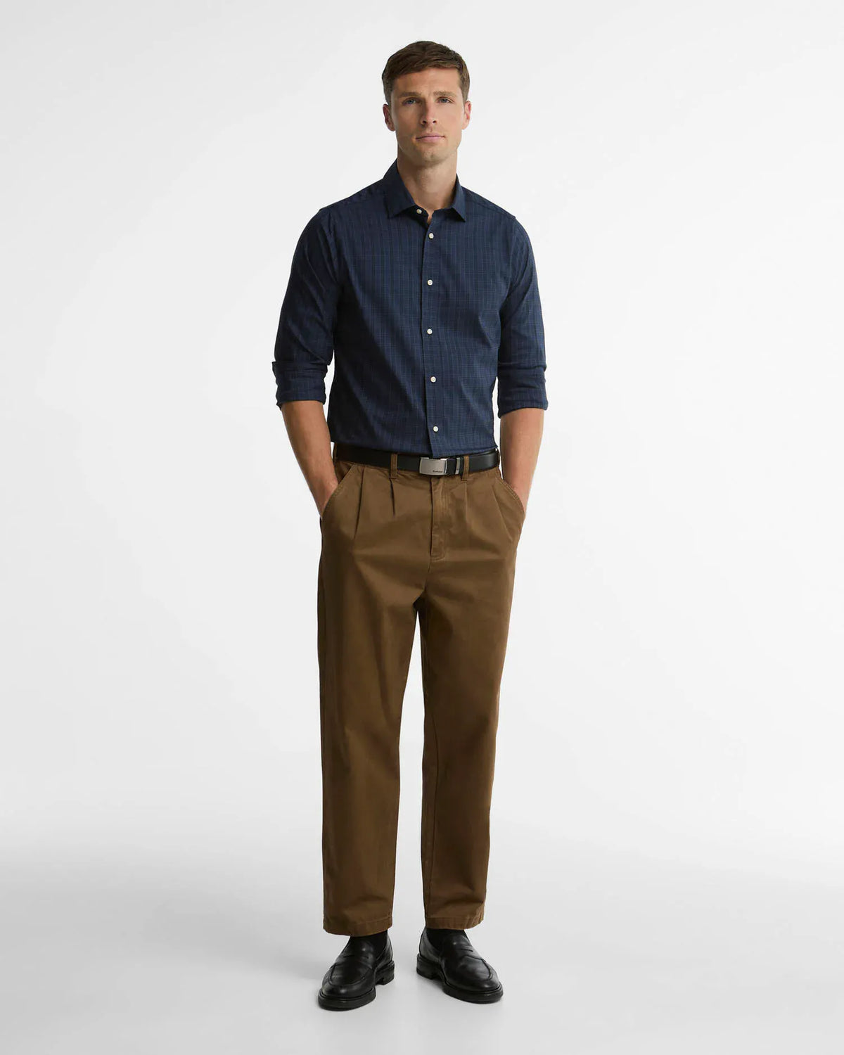 Harleton Tartan Tailored Long-Sleeved Shirt
