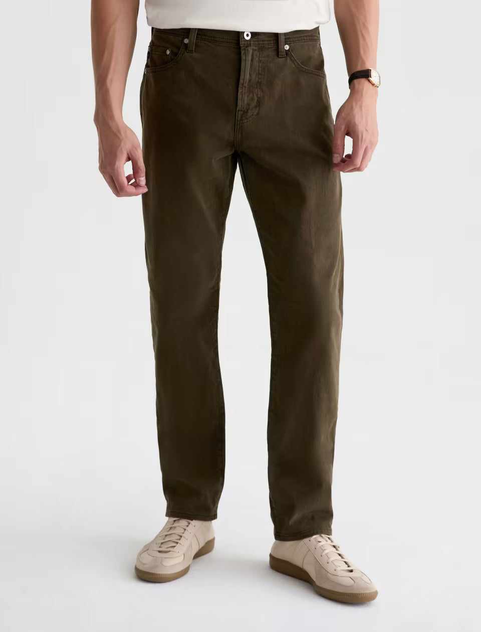 Ag 5-Pockets Everett Sueded Sateen Slim Straight Pant