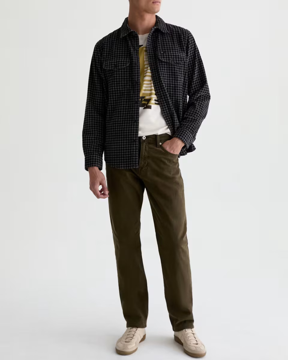 Ag 5-Pockets Everett Sueded Sateen Slim Straight Pant