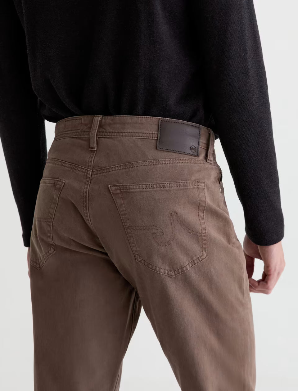 Ag 5-Pockets Everett Sueded Sateen Slim Straight Pants