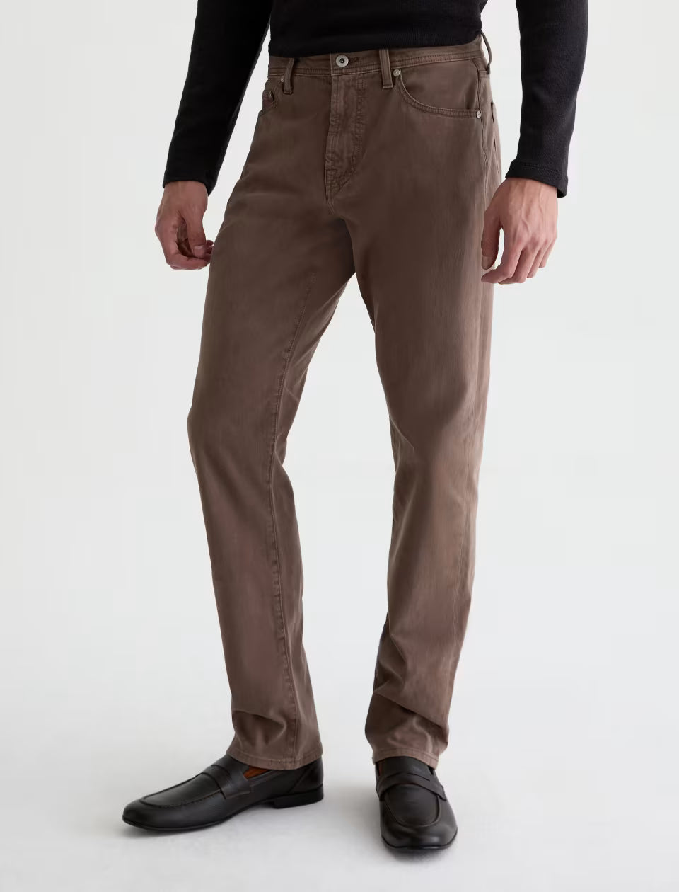Ag 5-Pockets Everett Sueded Sateen Slim Straight Pants