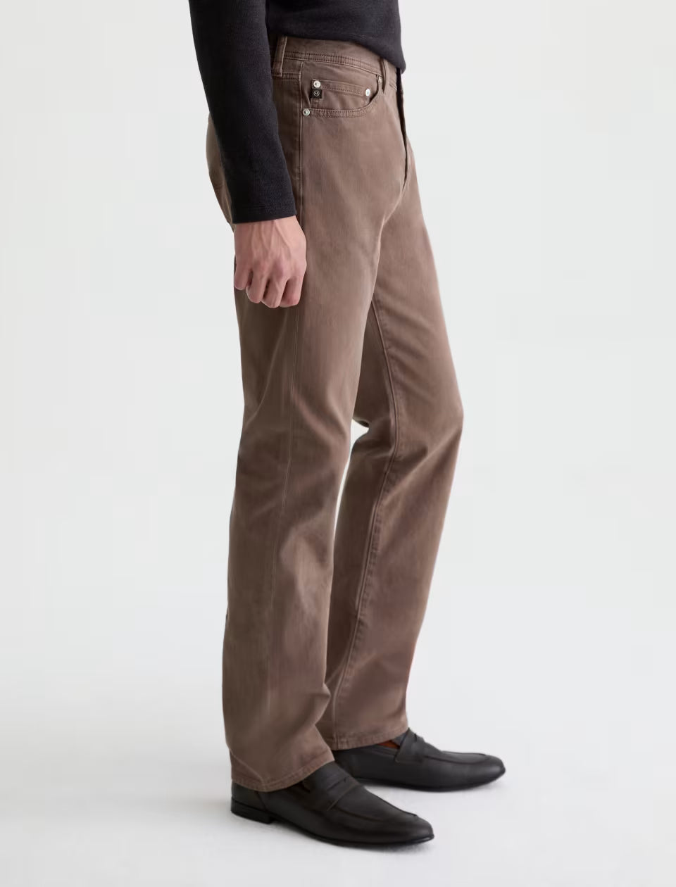 Ag 5-Pockets Everett Sueded Sateen Slim Straight Pants