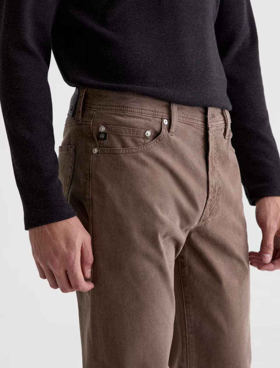 Ag 5-Pockets Everett Sueded Sateen Slim Straight Pants