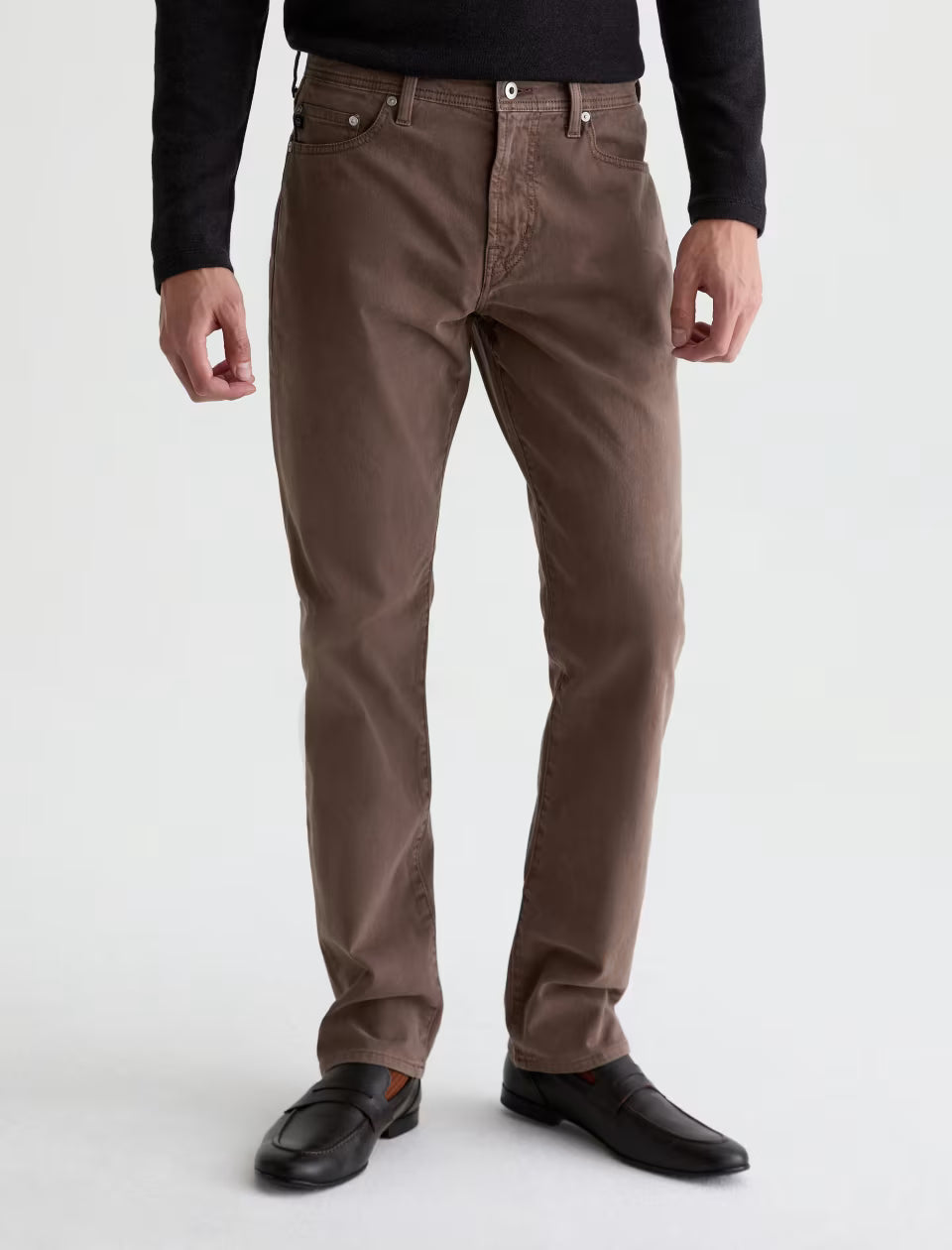 Ag 5-Pockets Everett Sueded Sateen Slim Straight Pants