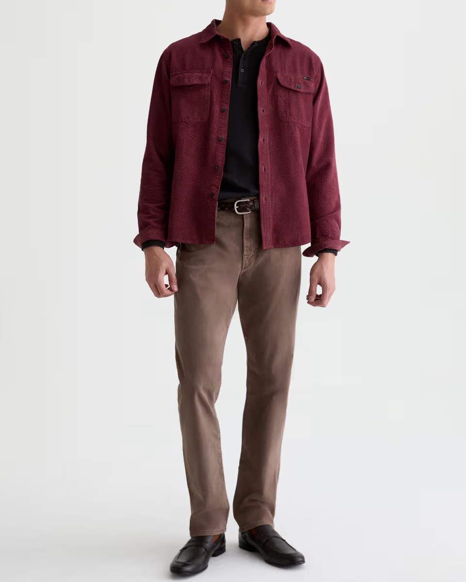 Ag 5-Pockets Everett Sueded Sateen Slim Straight Pants