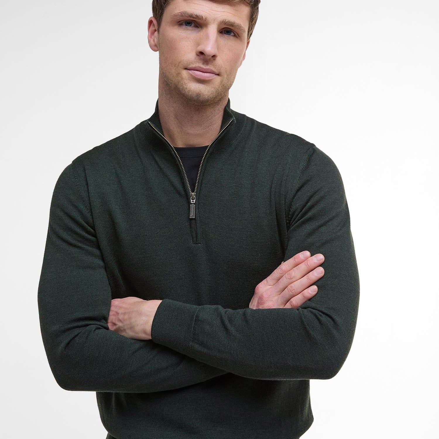 Barbour 1/4 Zip OLIVE / S Gamlin Half-Zip Jumper