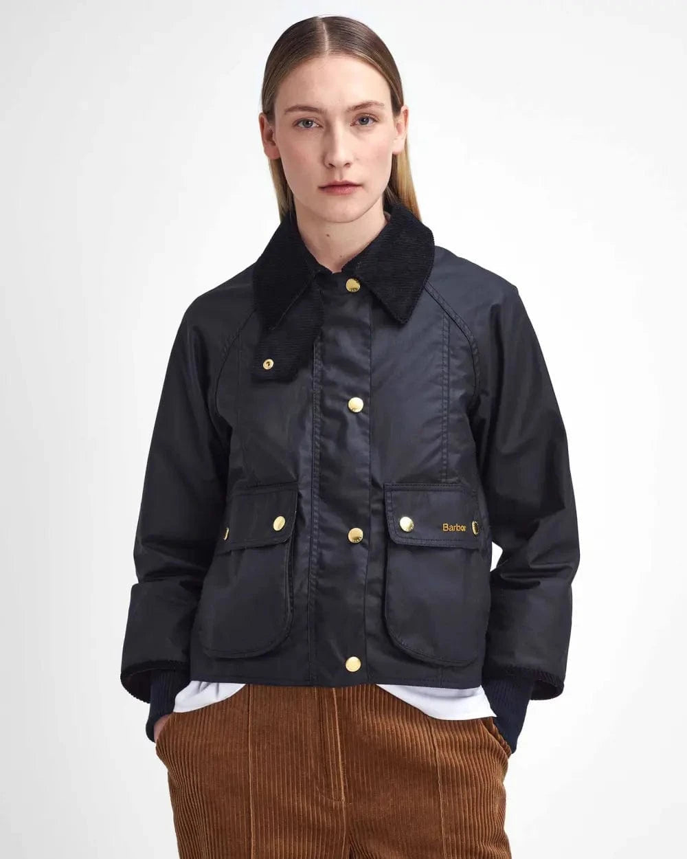 Barbour Black/Classic / 2 Cropped Beadnell Waxed Jacket