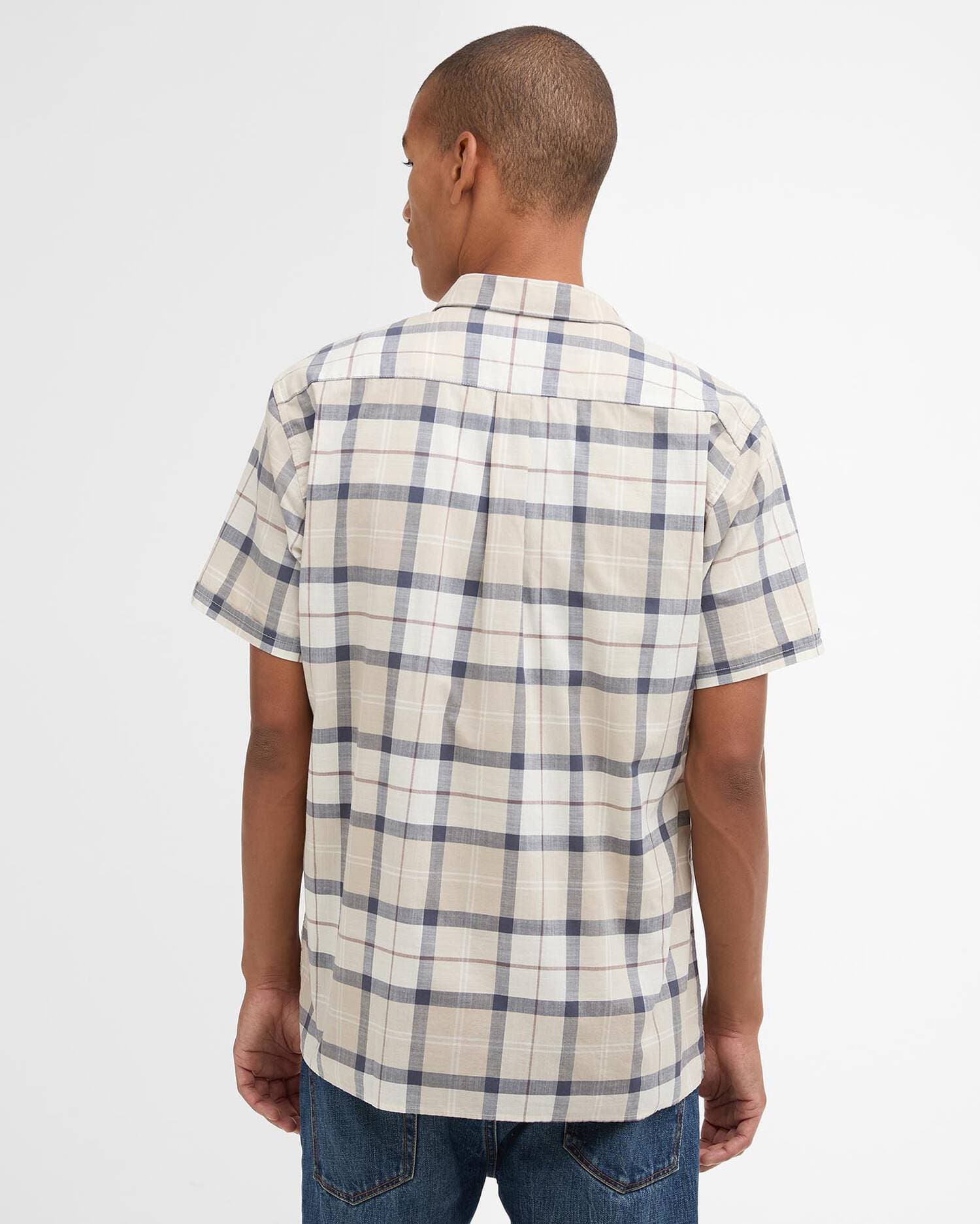 Barbour Camp Shirt Gordon Short-Sleeved Tailored Shirt in Oban Mist Tartan