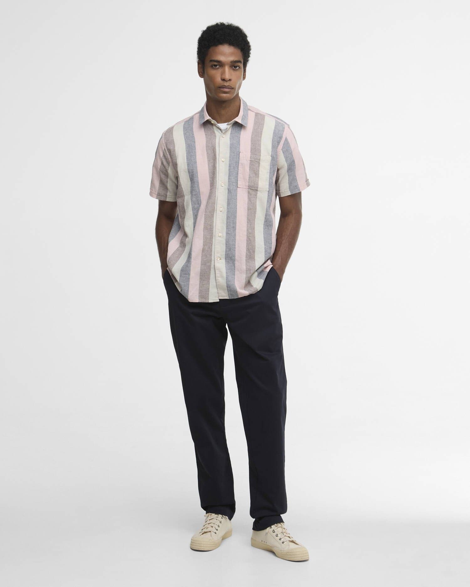 Barbour Camp Shirt Portwell Striped Regular Short-Sleeved Shirt