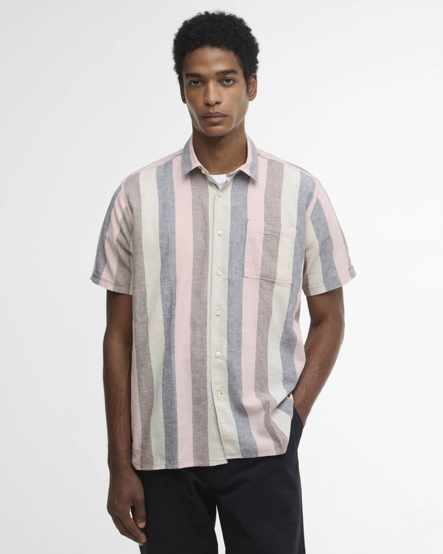Barbour Camp Shirt Portwell Striped Regular Short-Sleeved Shirt