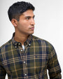 Barbour Dress Shirts Edgar Tailored Long-Sleeved Shirt in Olive