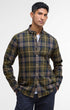 Barbour Dress Shirts Edgar Tailored Long-Sleeved Shirt in Olive