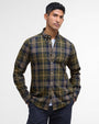 Barbour Dress Shirts Edgar Tailored Long-Sleeved Shirt in Olive