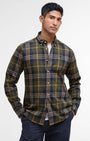 Barbour Dress Shirts Edgar Tailored Long-Sleeved Shirt in Olive