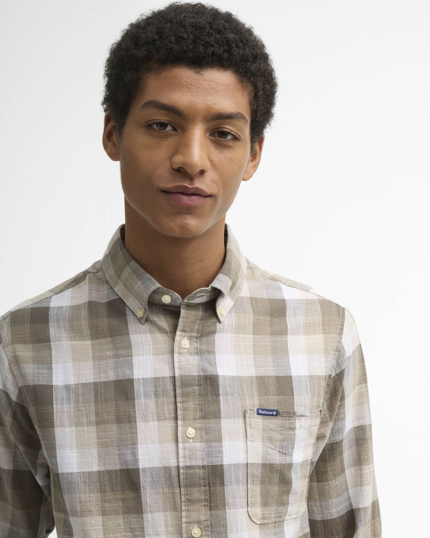 barbour dress shirts Barbour Swinfell Checked Regular Short-Sleeved Shirt