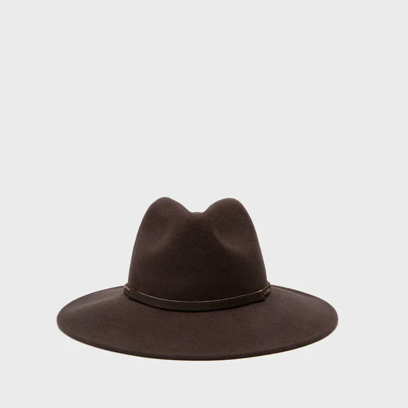 Barbour Hats Tack Fedora Hat in Chocolate/Prailine
