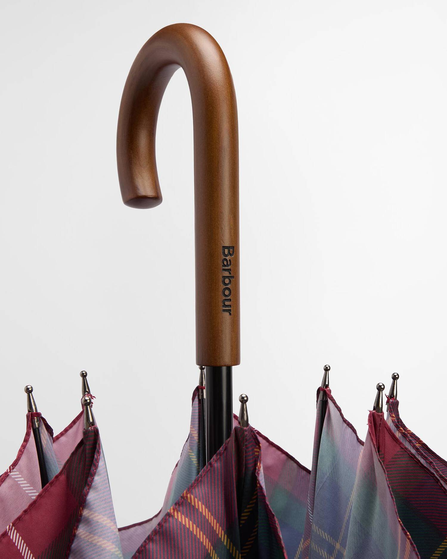 Barbour Home Tartan Walker Umbrella in Winterberry Tartan