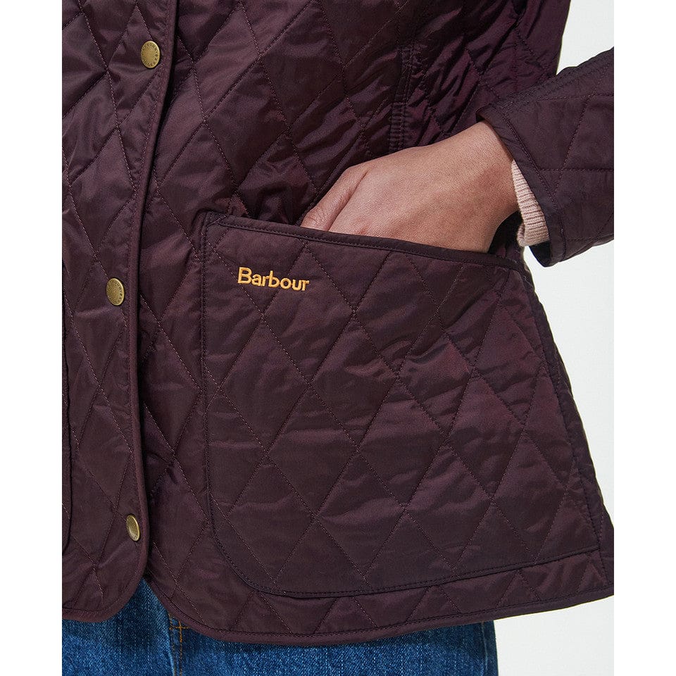 Barbour Jackets Annandale Quilted Jacket in Black Cherry