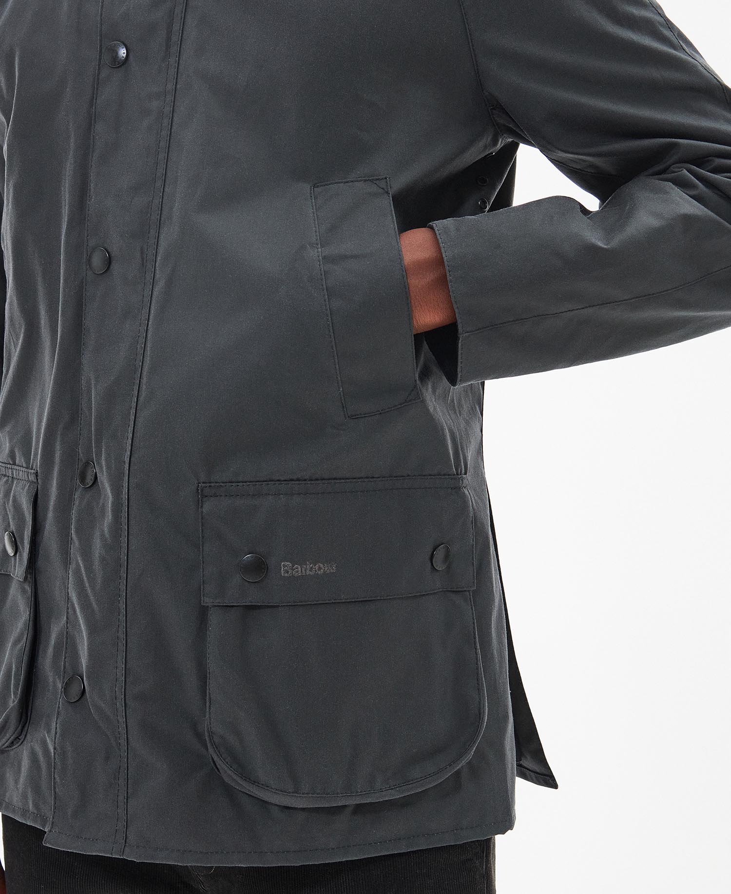 Barbour Ashby Wax Jacket in Grey - M. Dumas and Sons