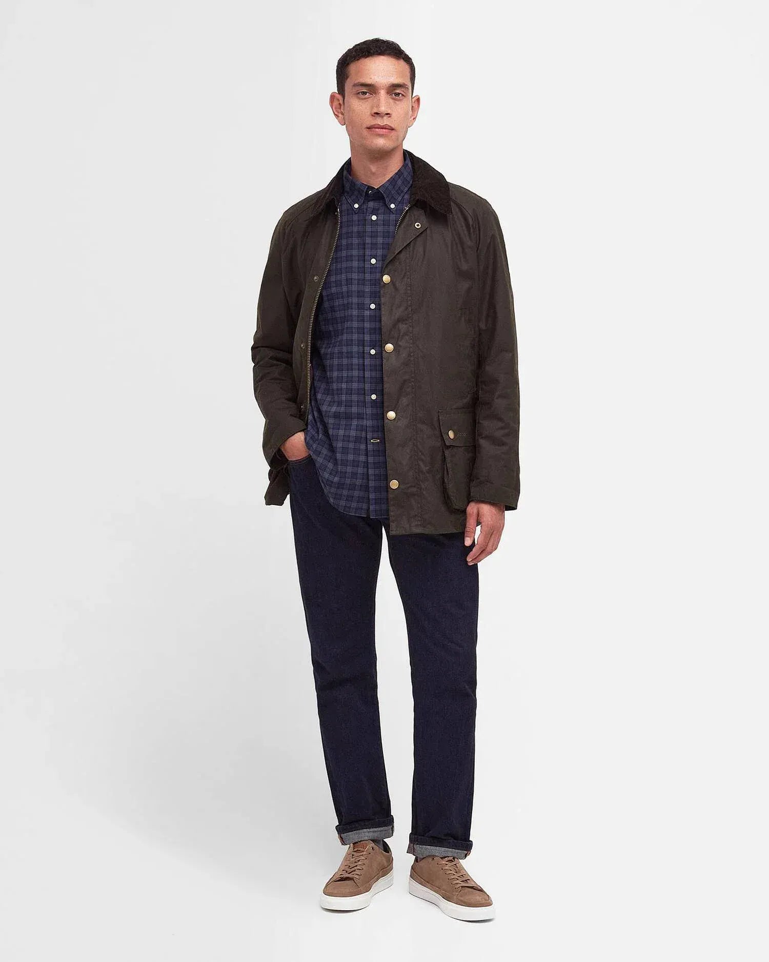 Barbour Jackets Ashby Waxed Jacket in Olive