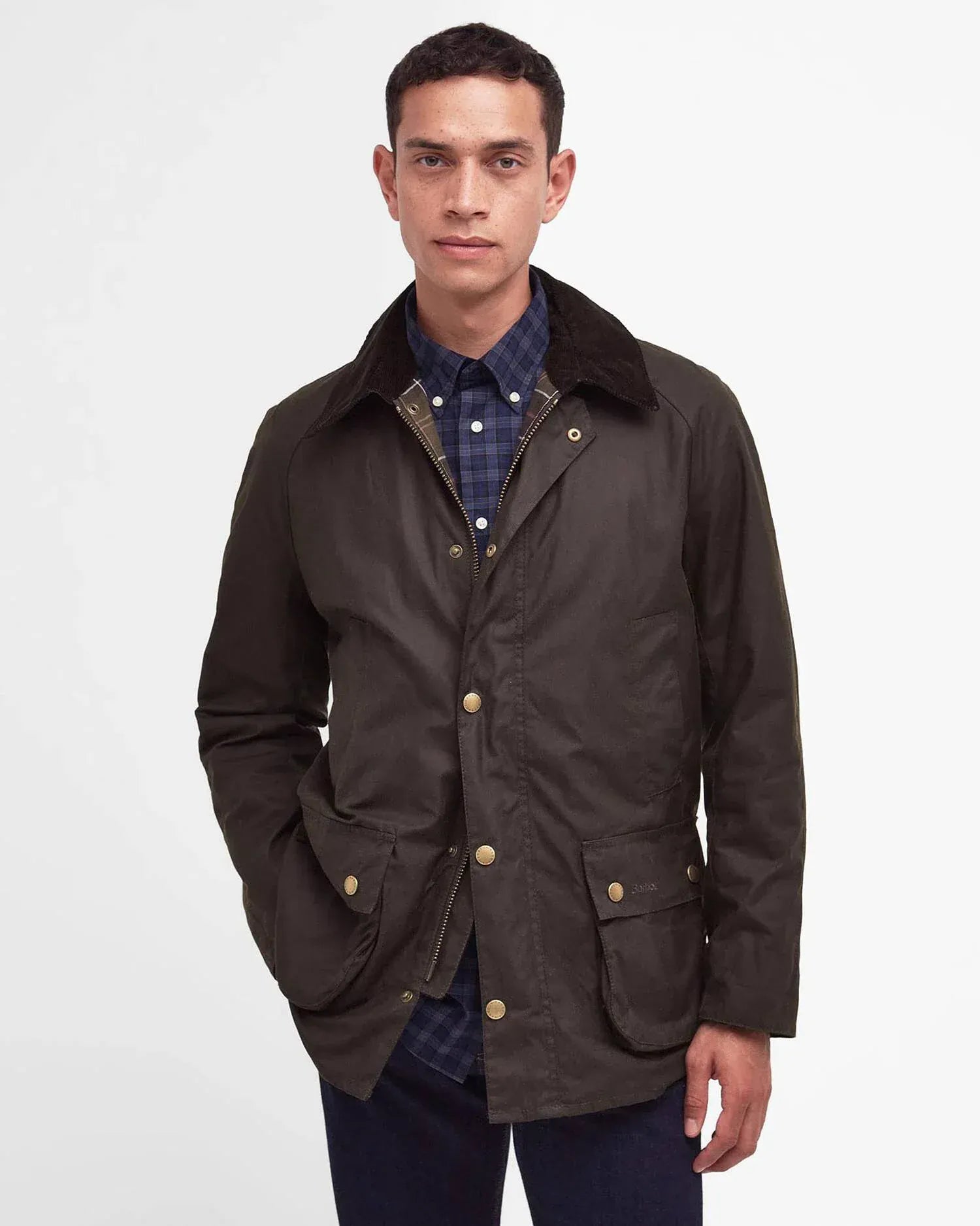 Barbour Jackets Ashby Waxed Jacket in Olive