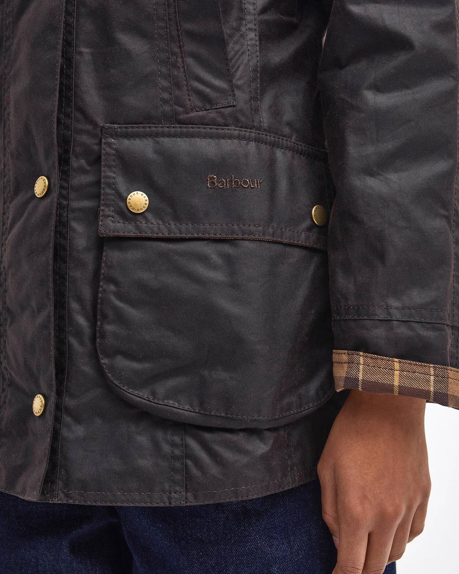Barbour Jackets Beadnell Waxed Jacked in Rustic