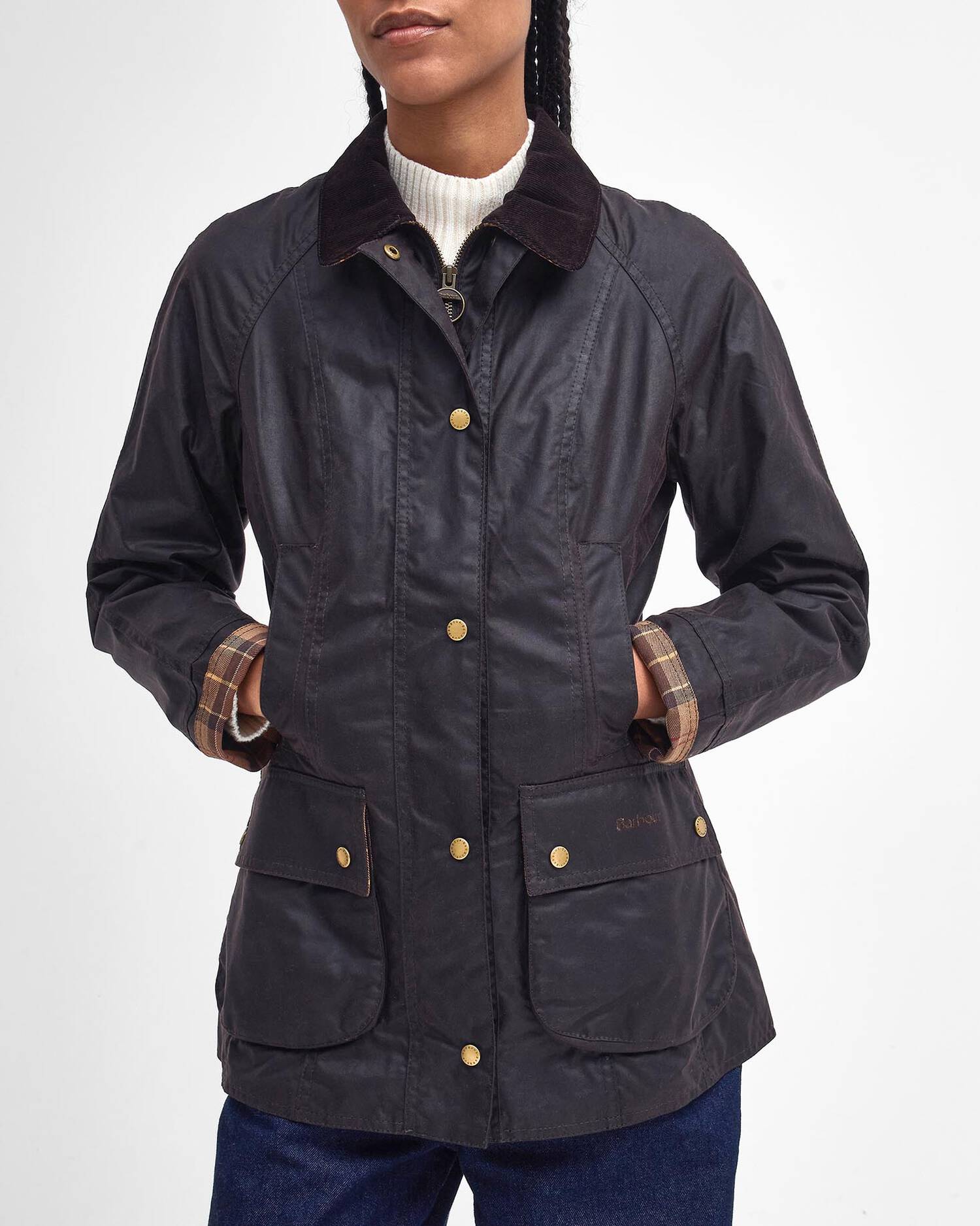 Barbour Jackets Beadnell Waxed Jacked in Rustic