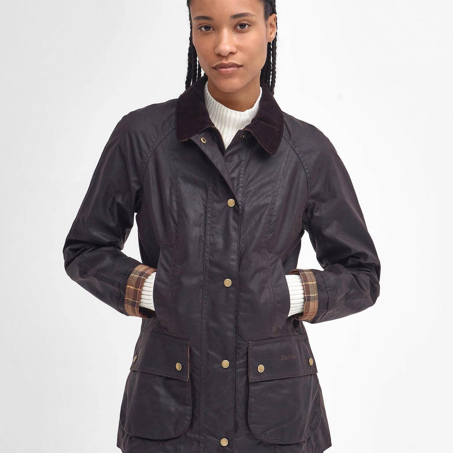 Barbour Jackets Beadnell Waxed Jacked in Rustic