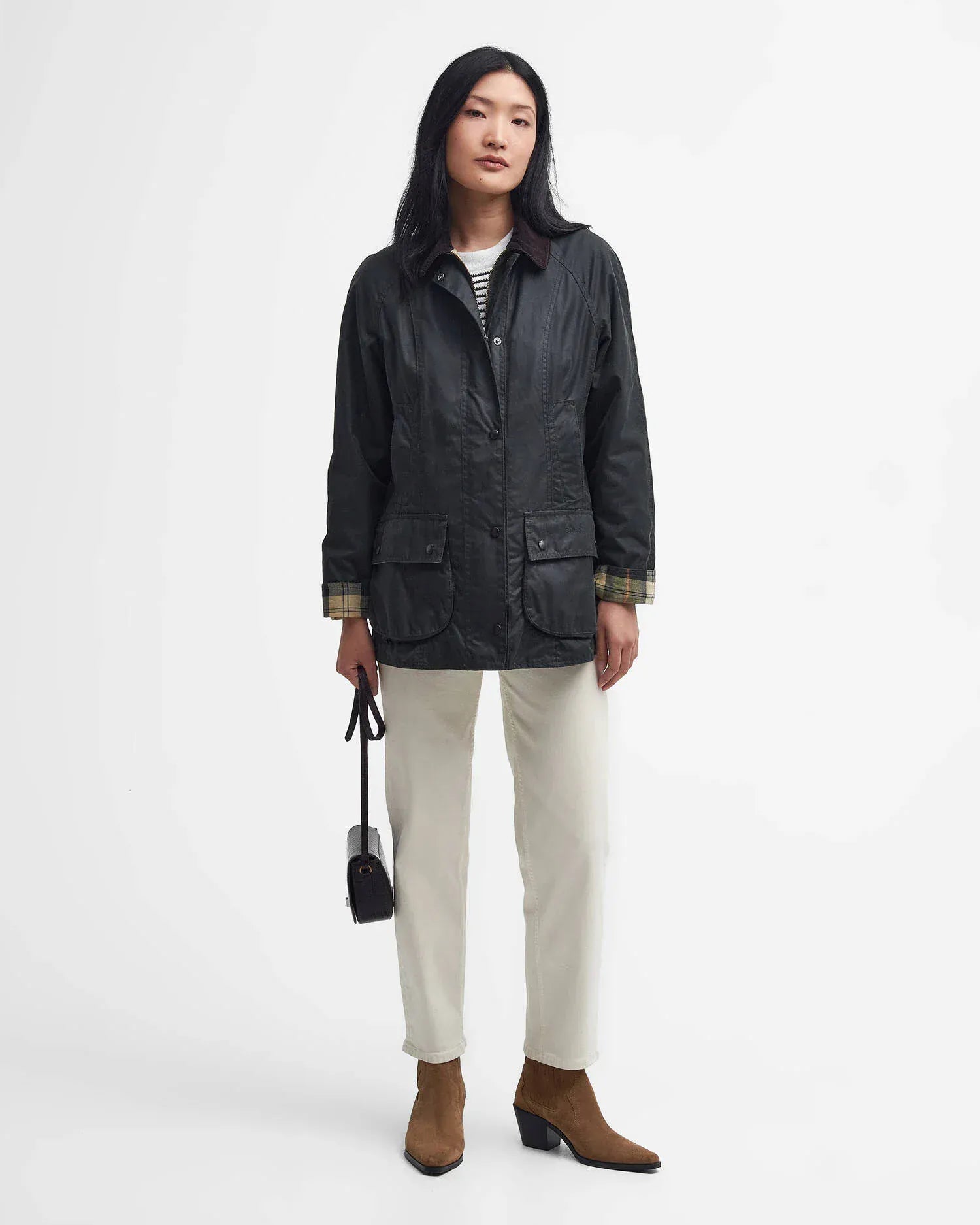 Barbour Jackets Beadnell Waxed Jacket in Sage