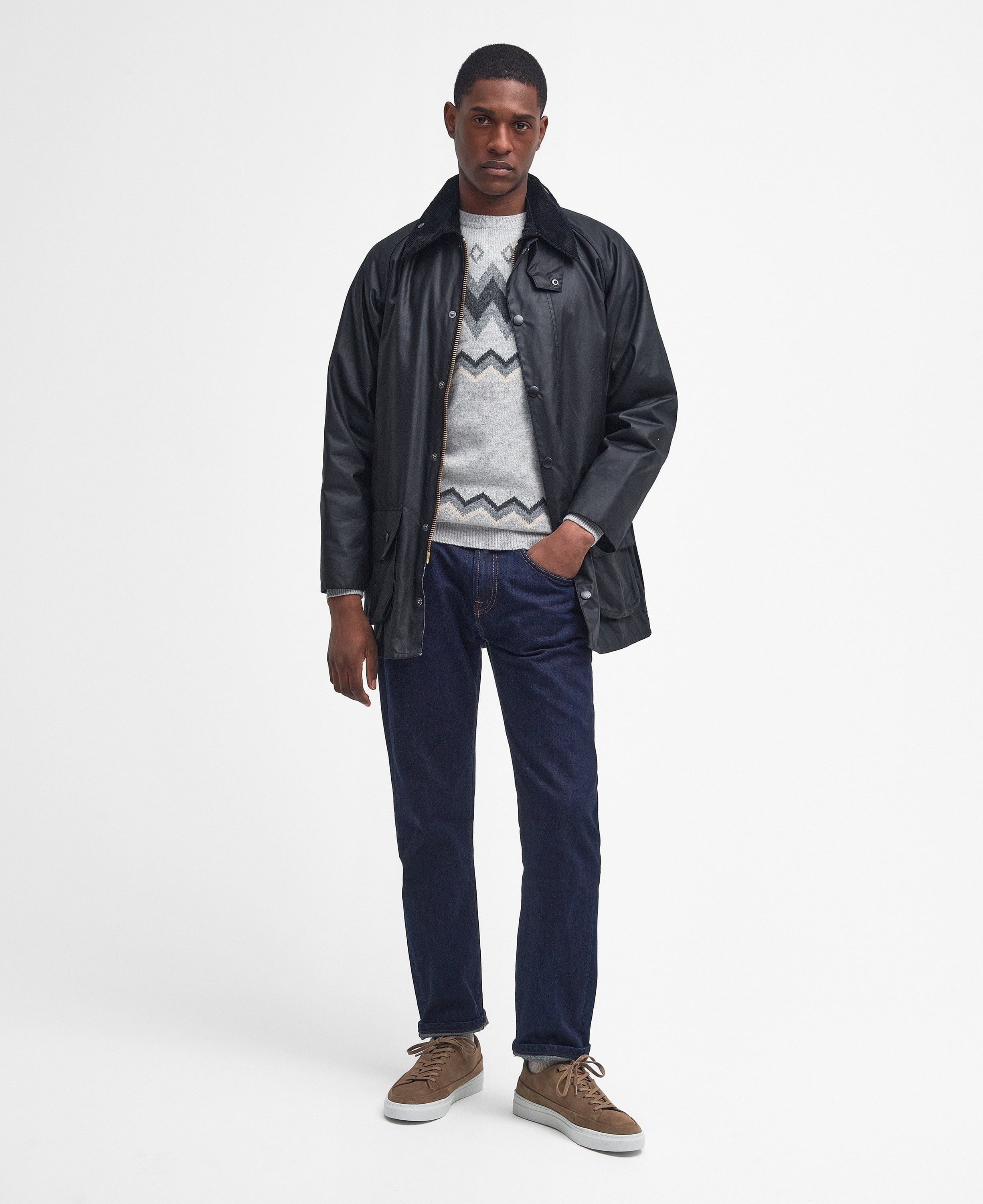 Barbour Beaufort Waxed Jacket in Black – M. Dumas and Sons