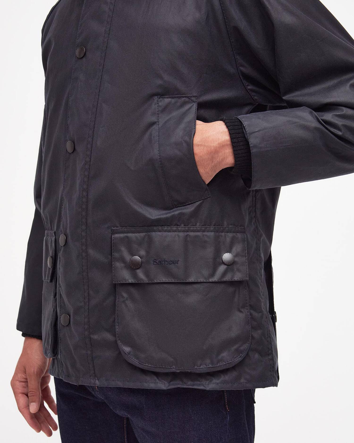 Barbour Bedale Wax Jacket in Classic Navy