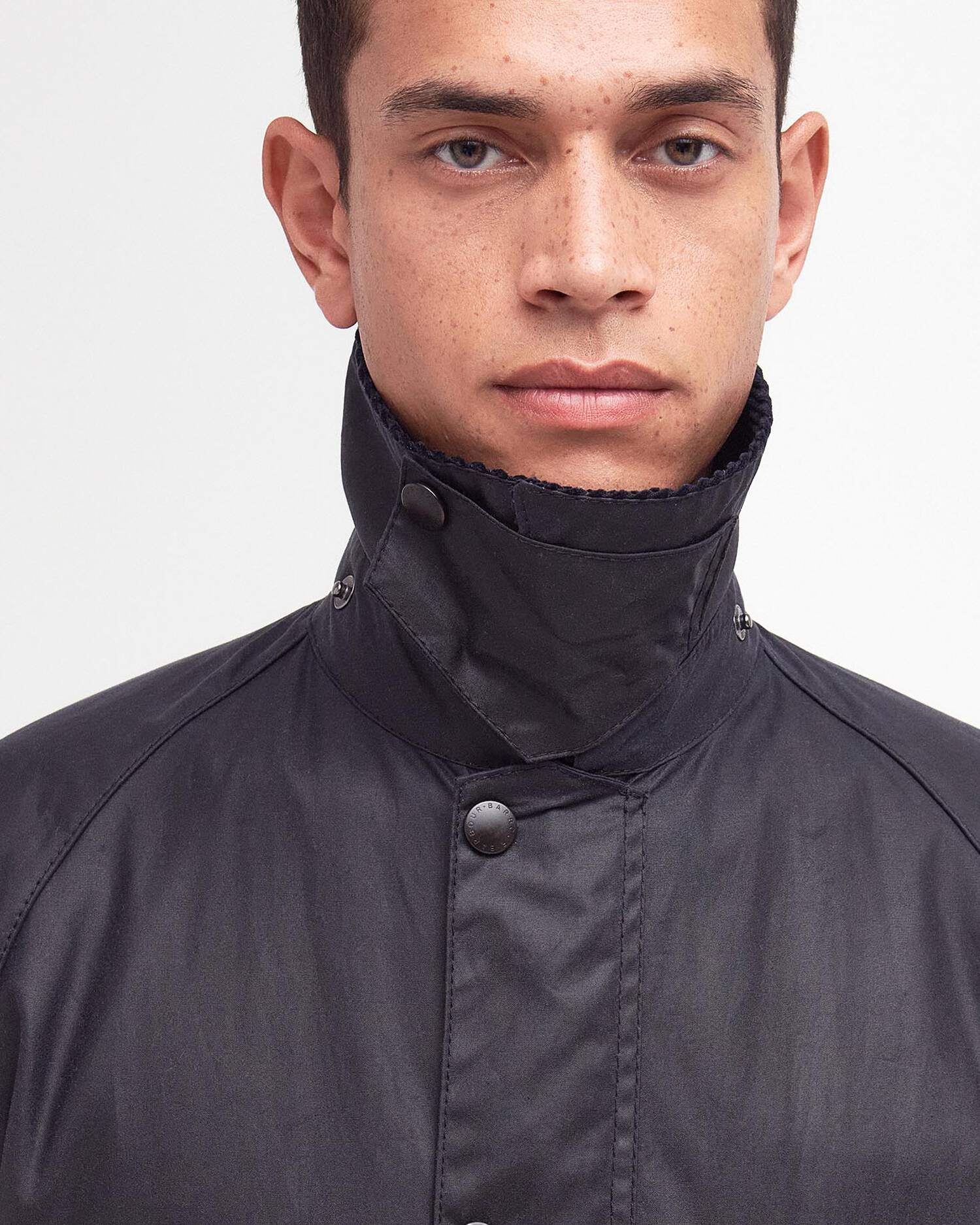 Barbour Bedale Wax Jacket in Classic Navy - M. Dumas and Sons